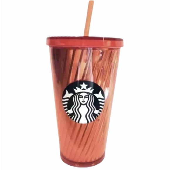 Starbucks Accessories - Starbucks Tumbler Cold Cup Orange Textured Double